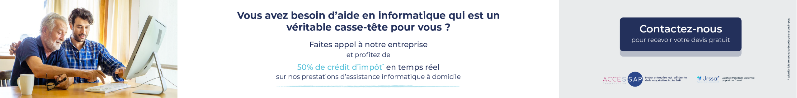 bannière web carrée assistance informatique
